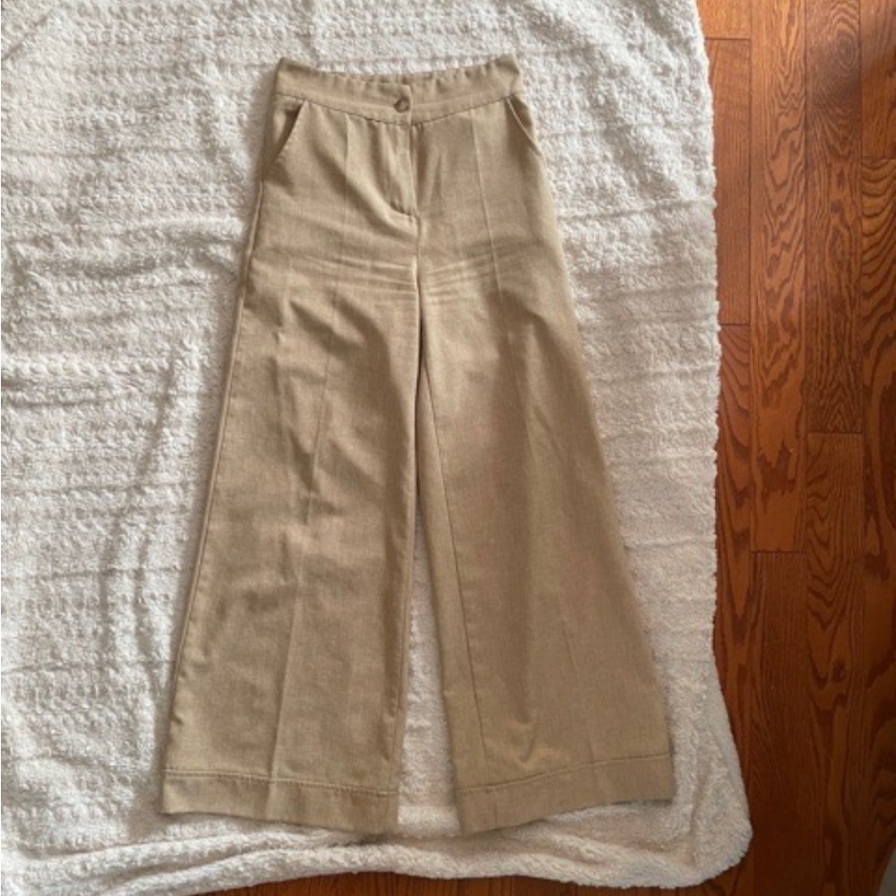 Johanna Paris Tan Wide-Leg Pants